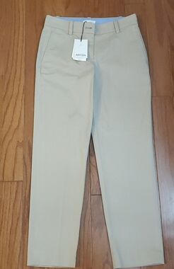 NWT Aritzia, Chico Mid Rise Skinny Trousers Washed Tundra Taupe Size 0